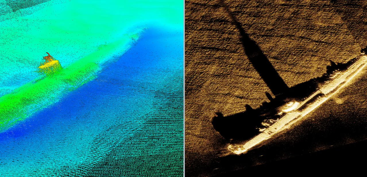 UB61-MBES-SSS onderzocht door Ocean Technology studenten NHL Stenden